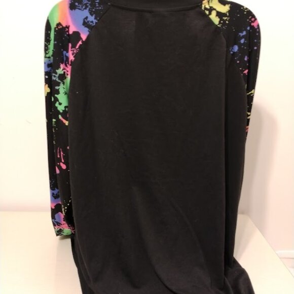 Colorful Splatter Sleeve Women's Top by Shein Curve - Size 2X - Picture 8 of 11